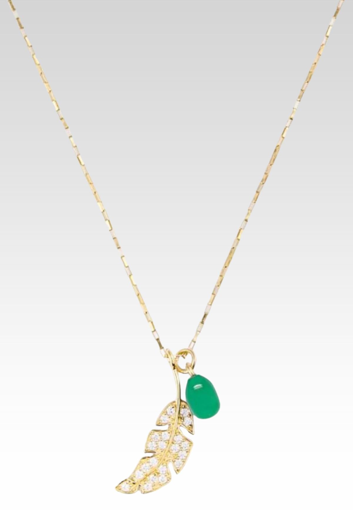 Leaf & Drop Necklace