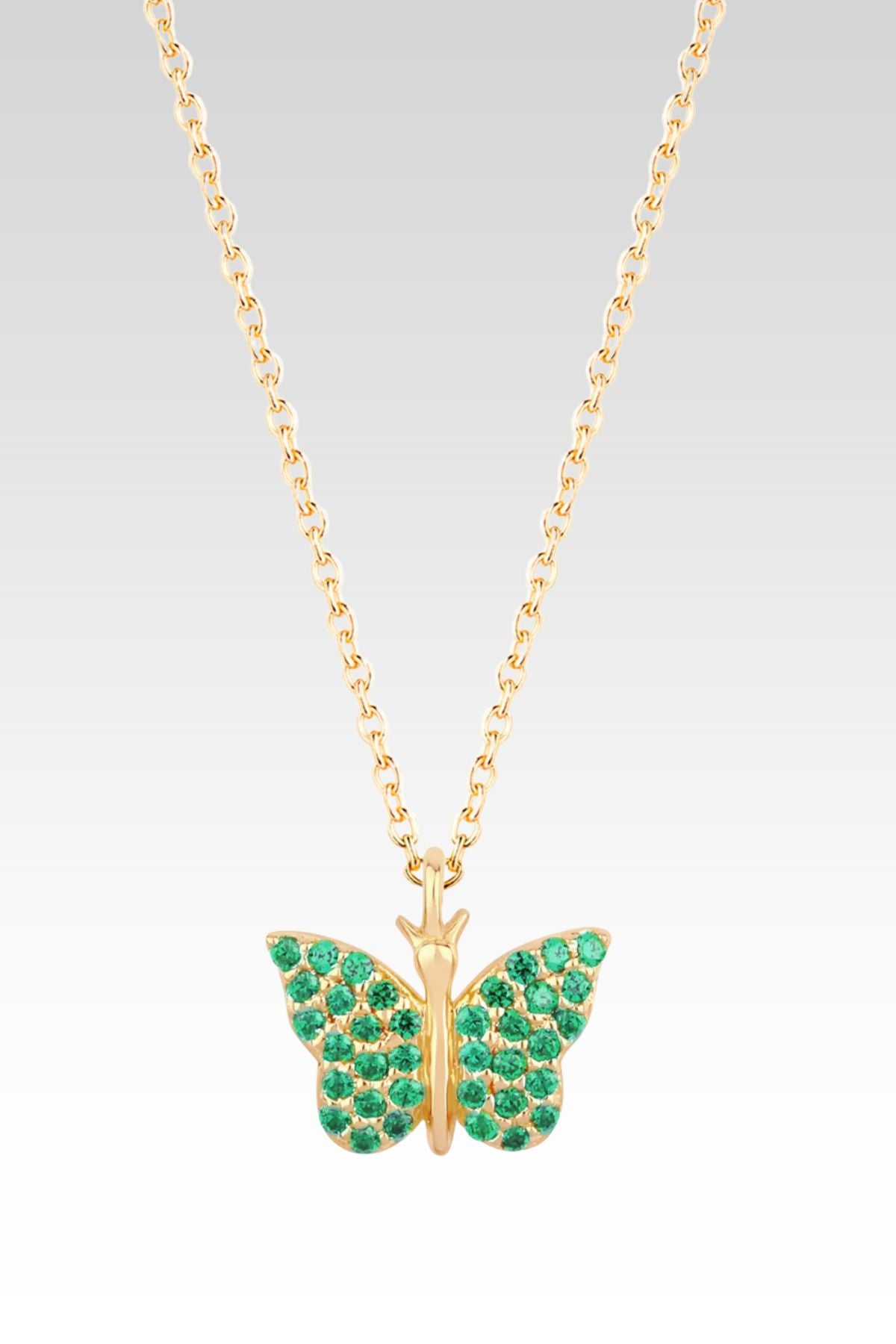 Green Butterfly Necklace