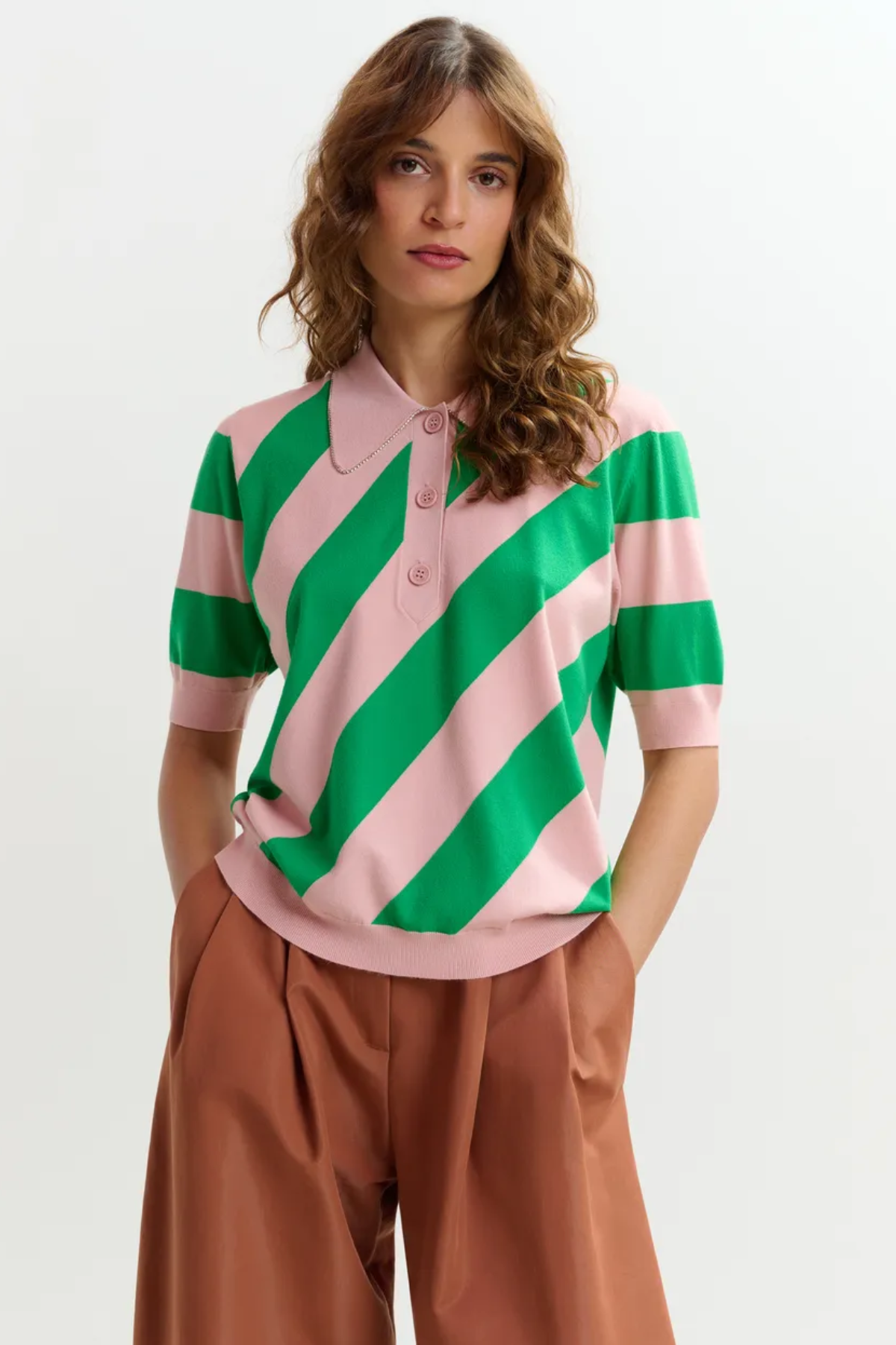 Joram Striped Knit Polo