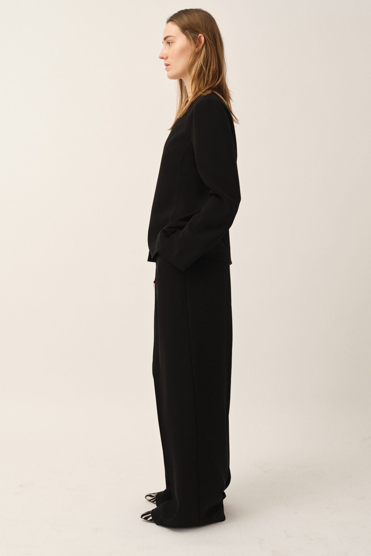Crepe Slit Blouse