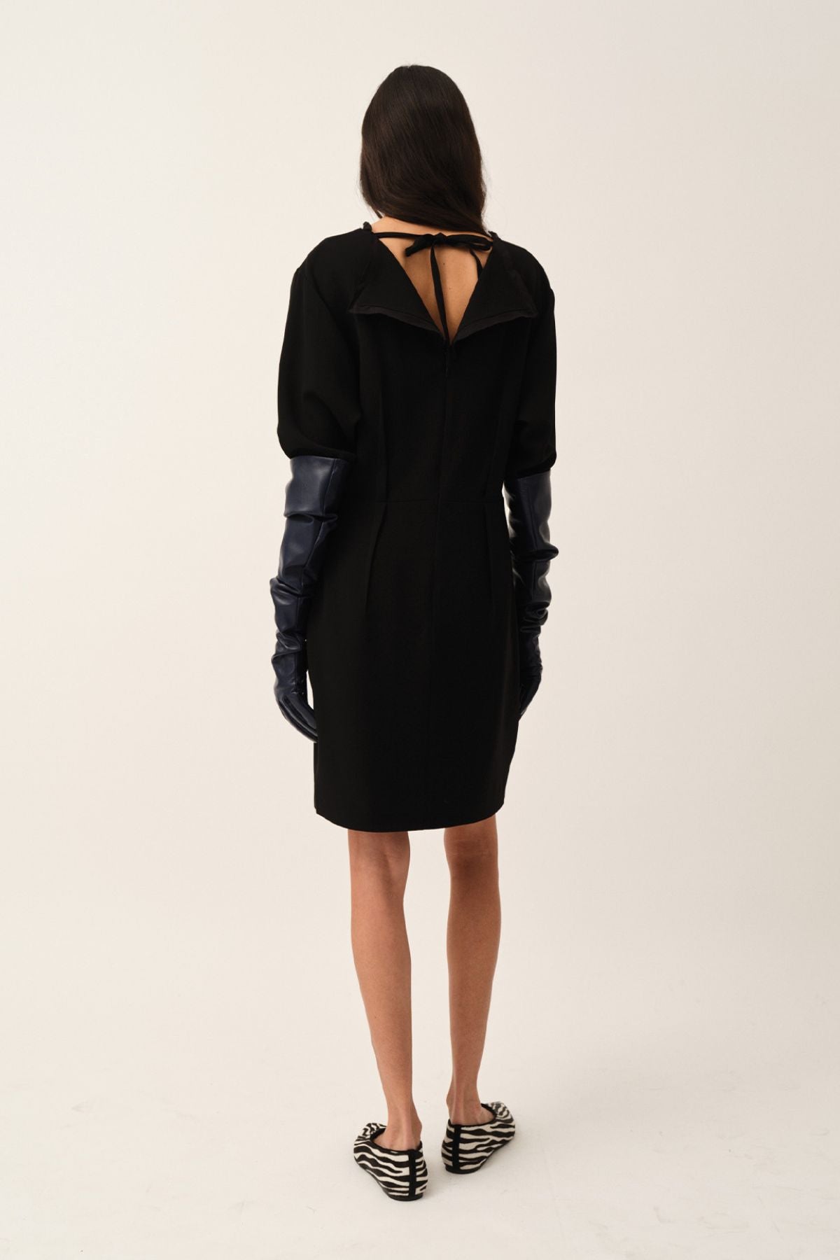 Crepe Back Dress