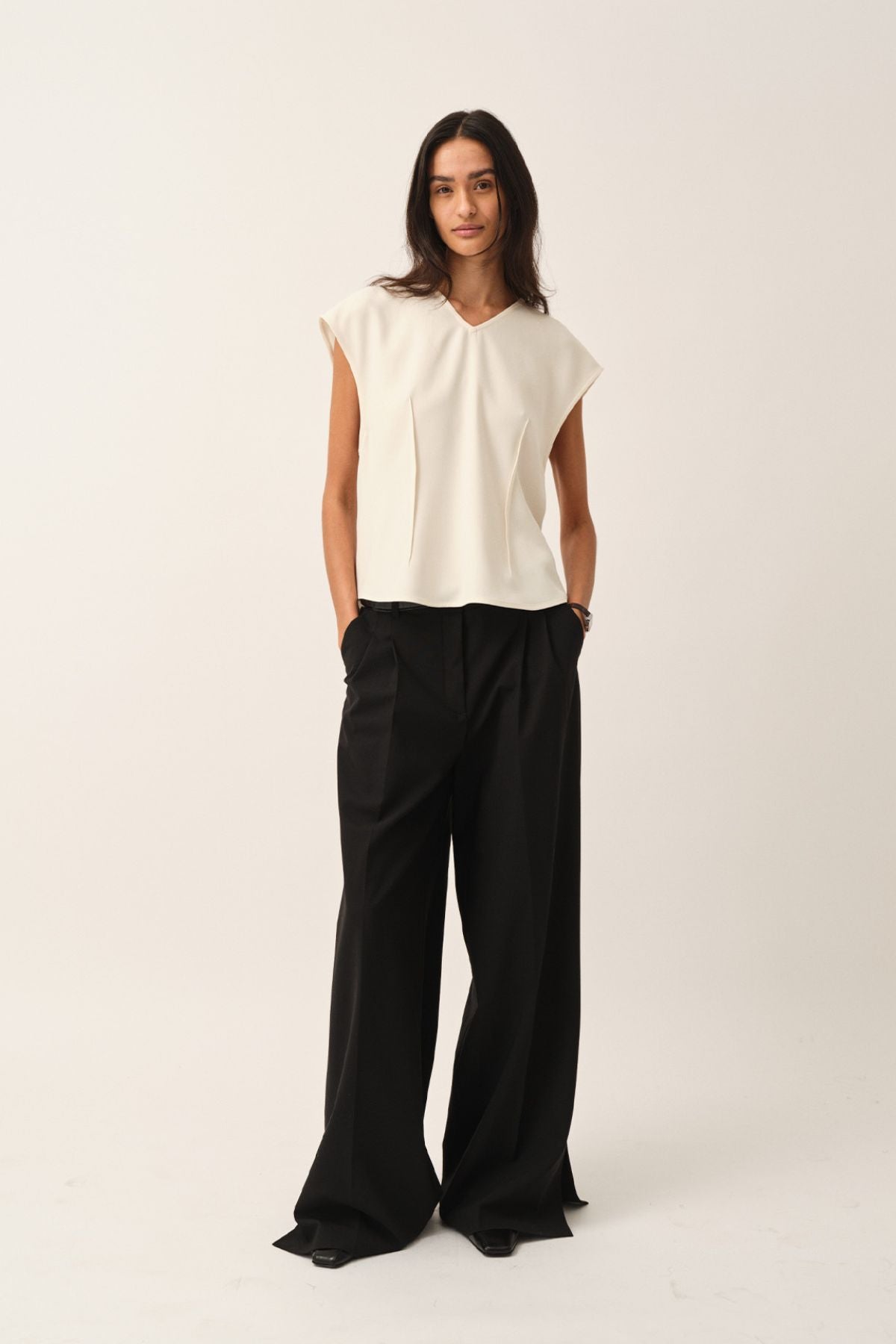 Crepe Back Blouse