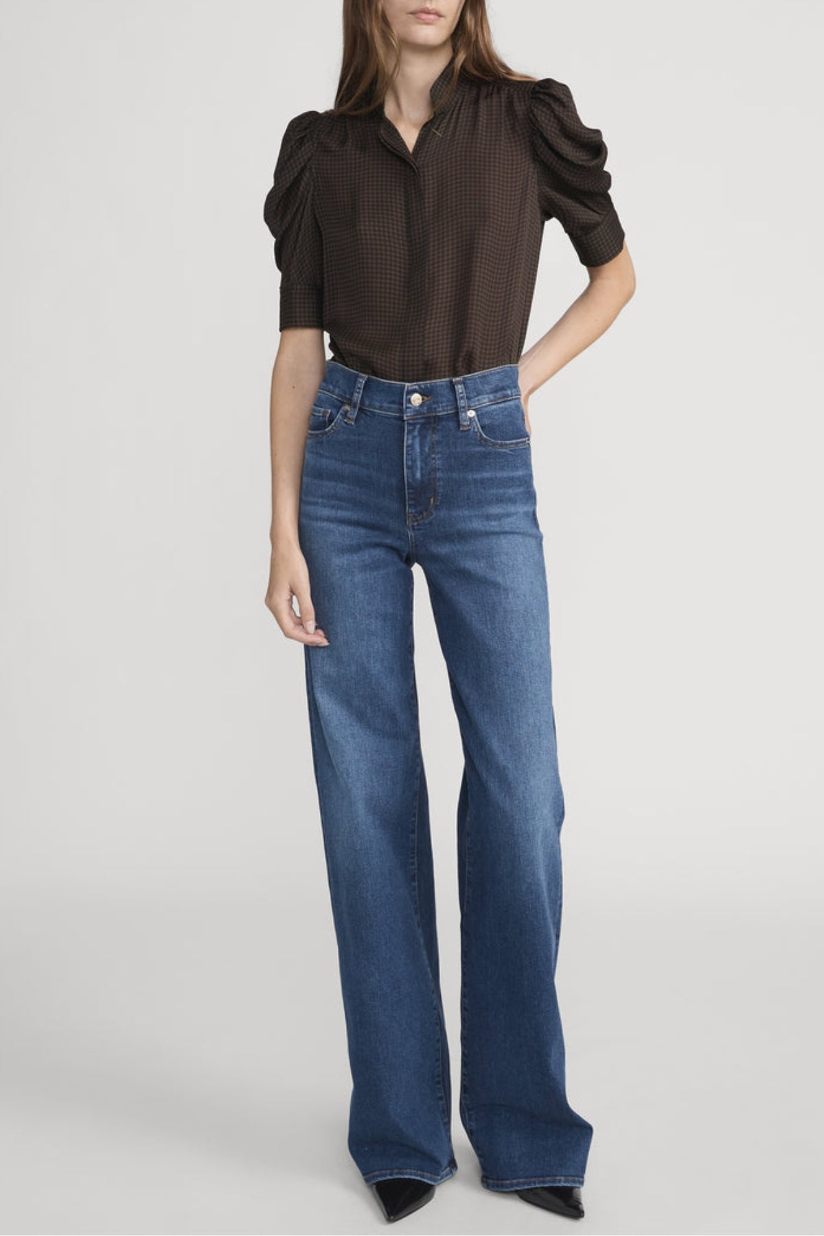Le Slim Palazzo Long Jeans