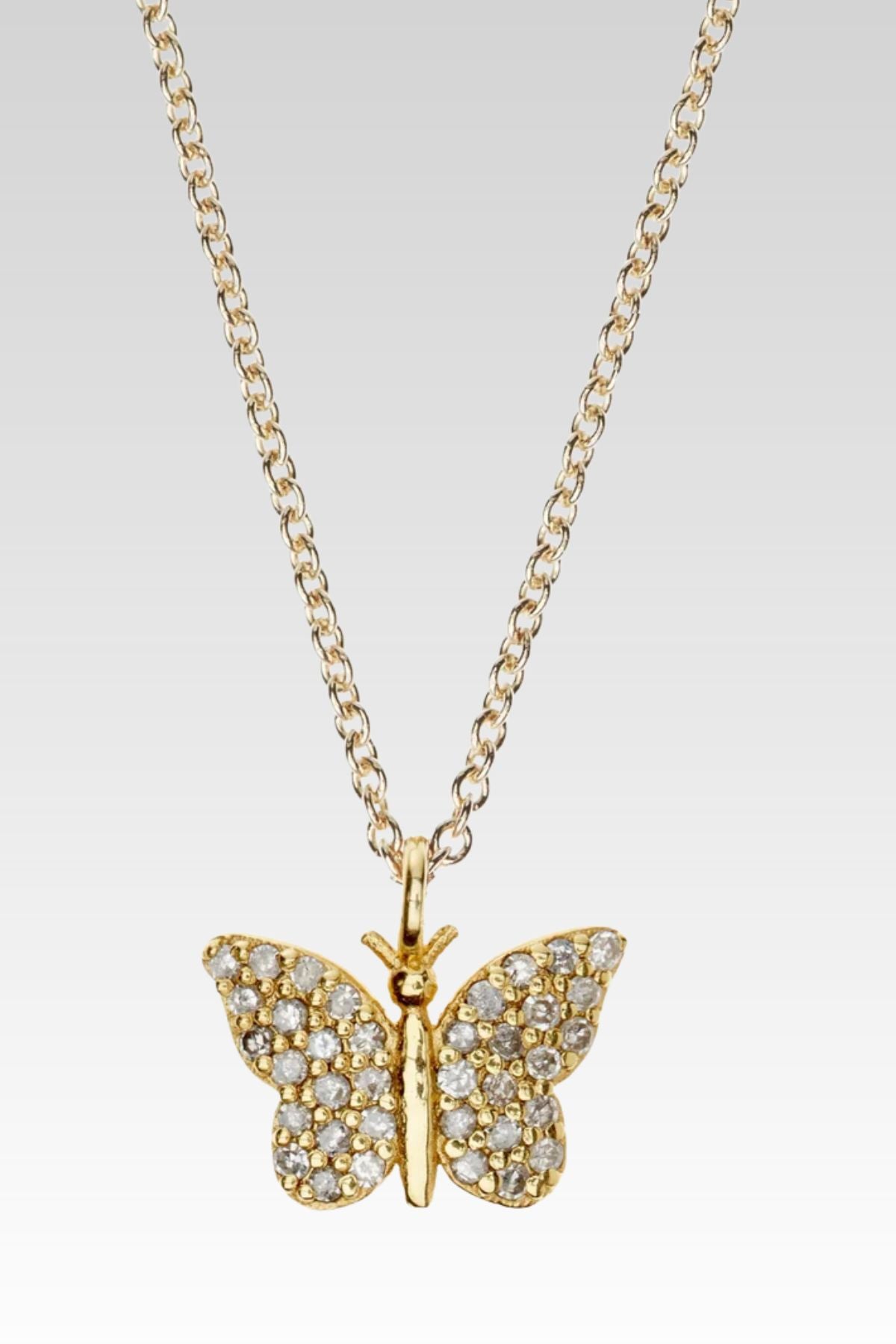 Diamond Butterfly Necklace
