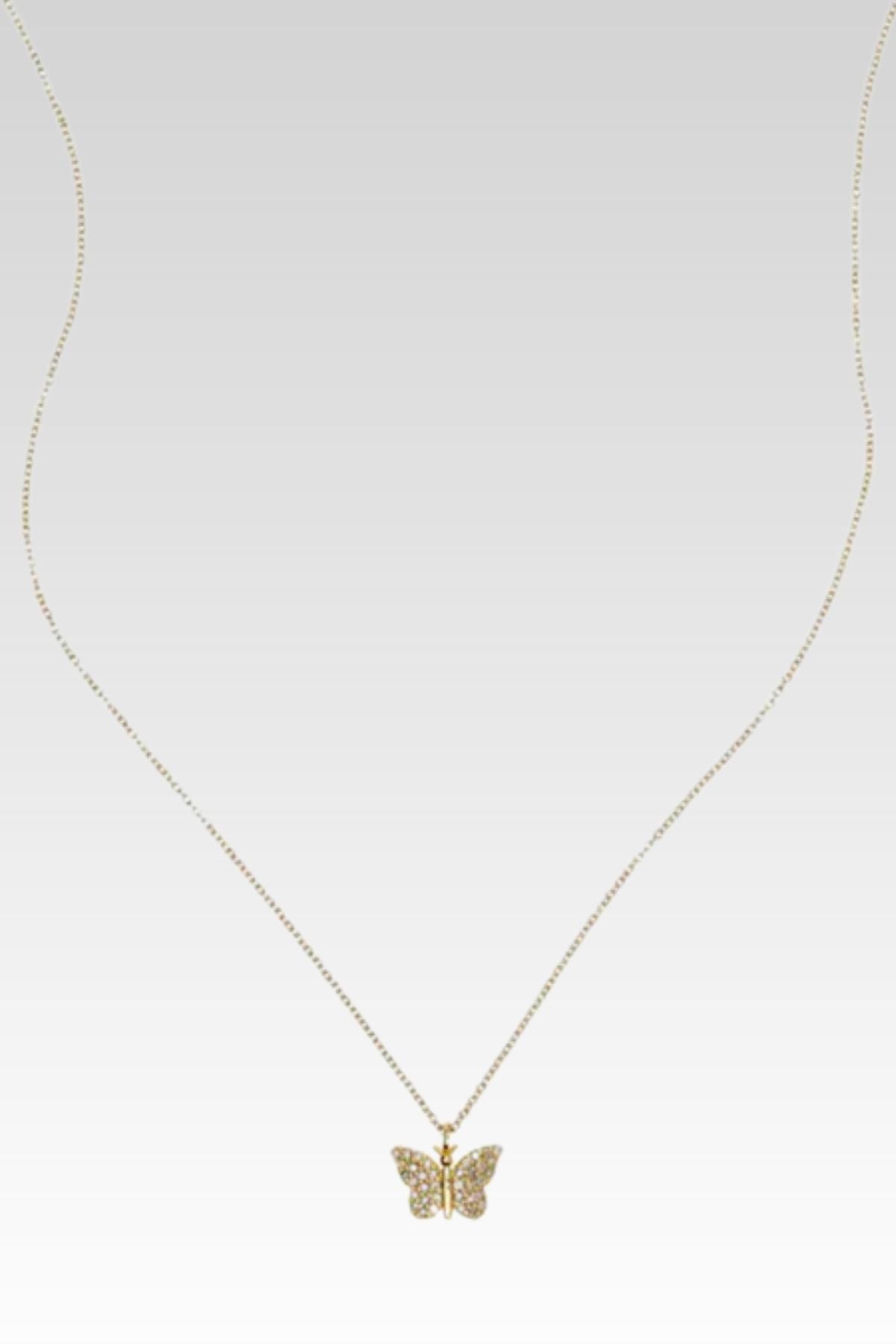 Diamond Butterfly Necklace