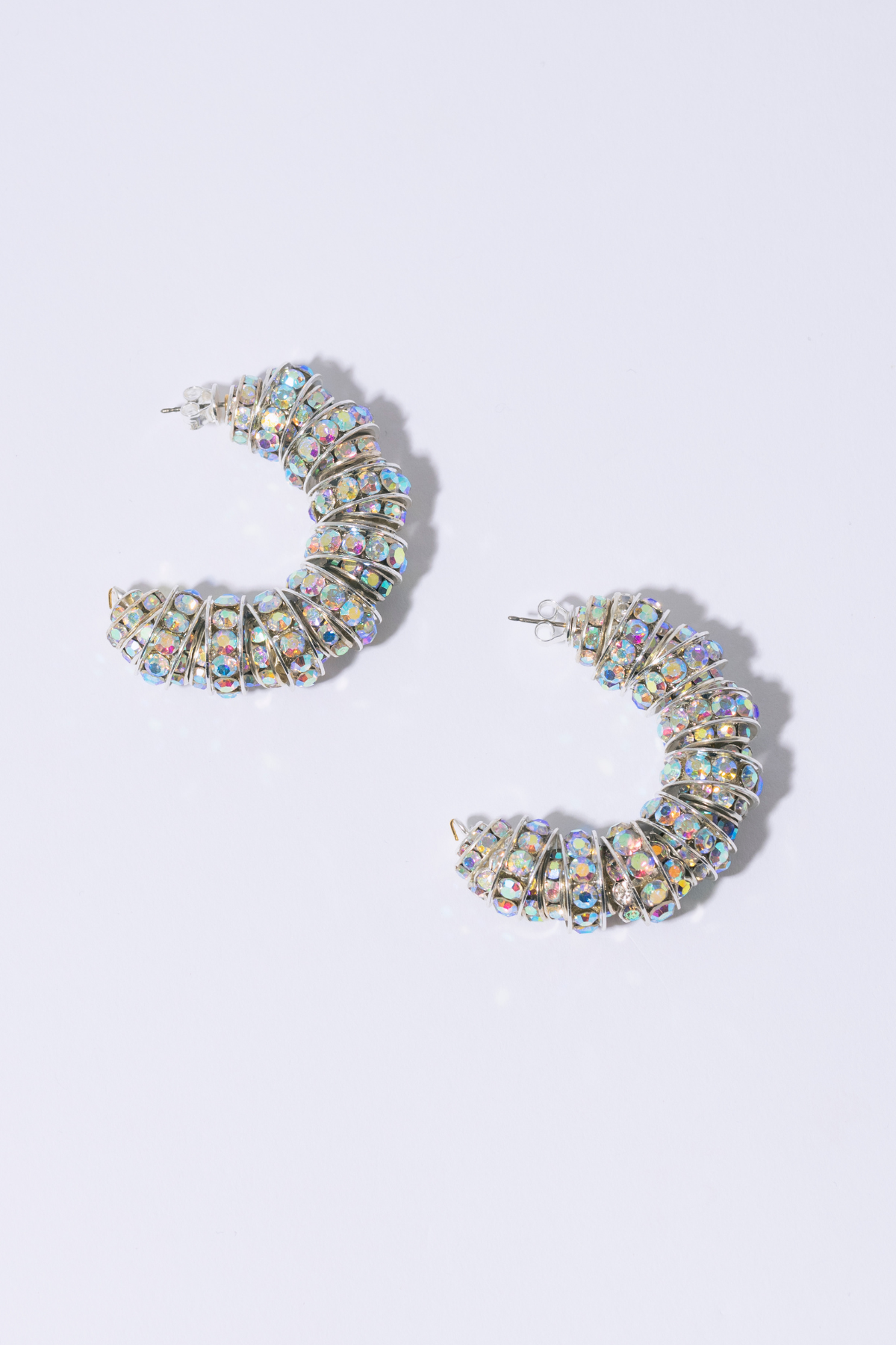Fat Diamond Hoops