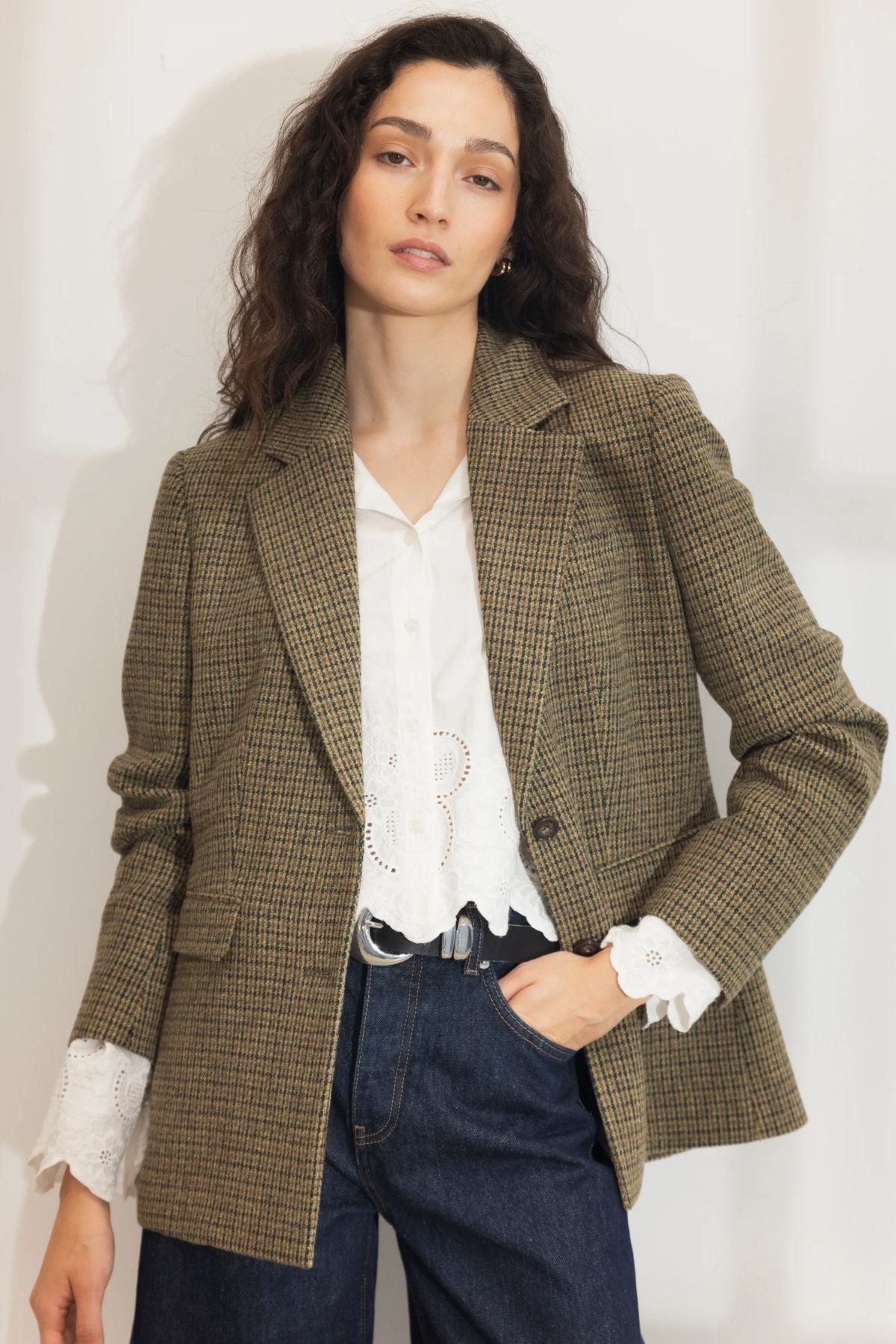 Brook Houndstooth Blazer