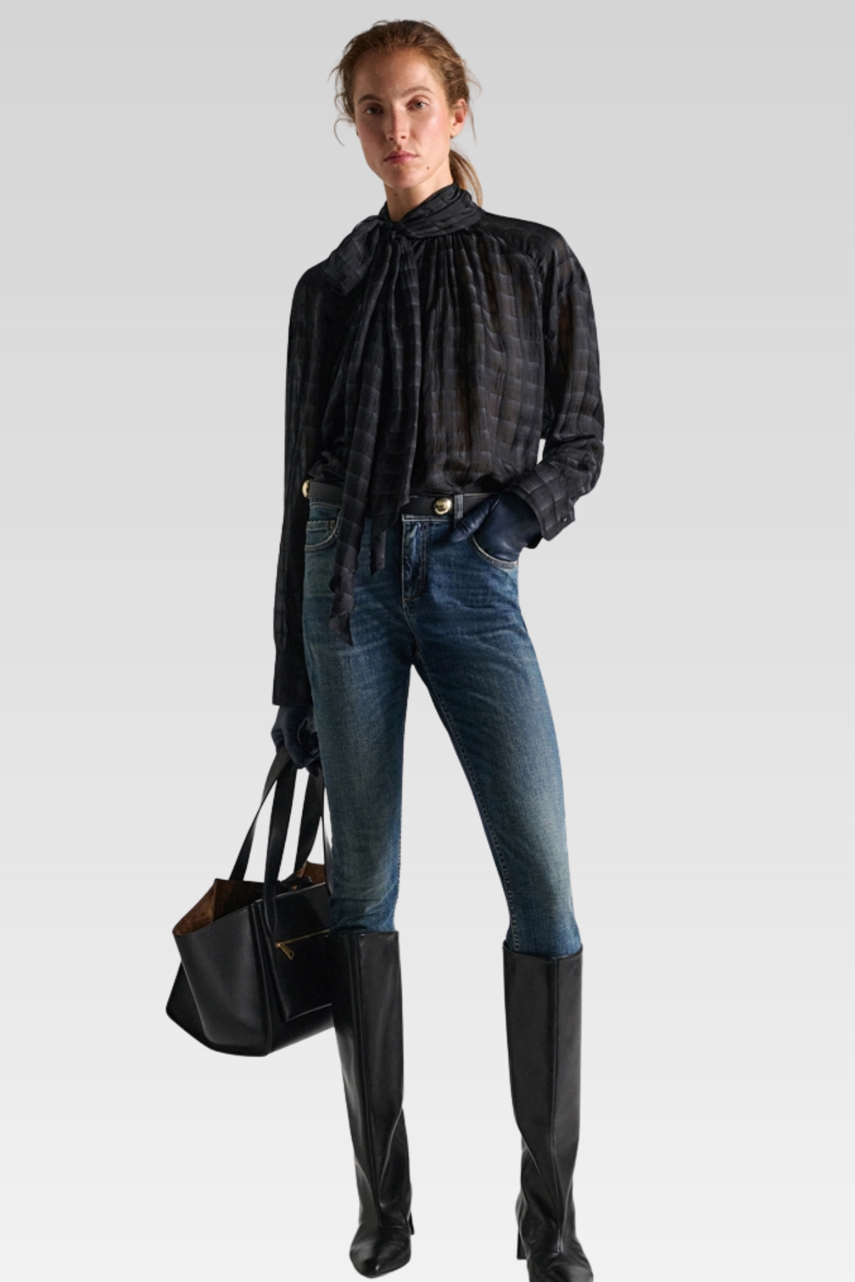 Airy Check Blouse
