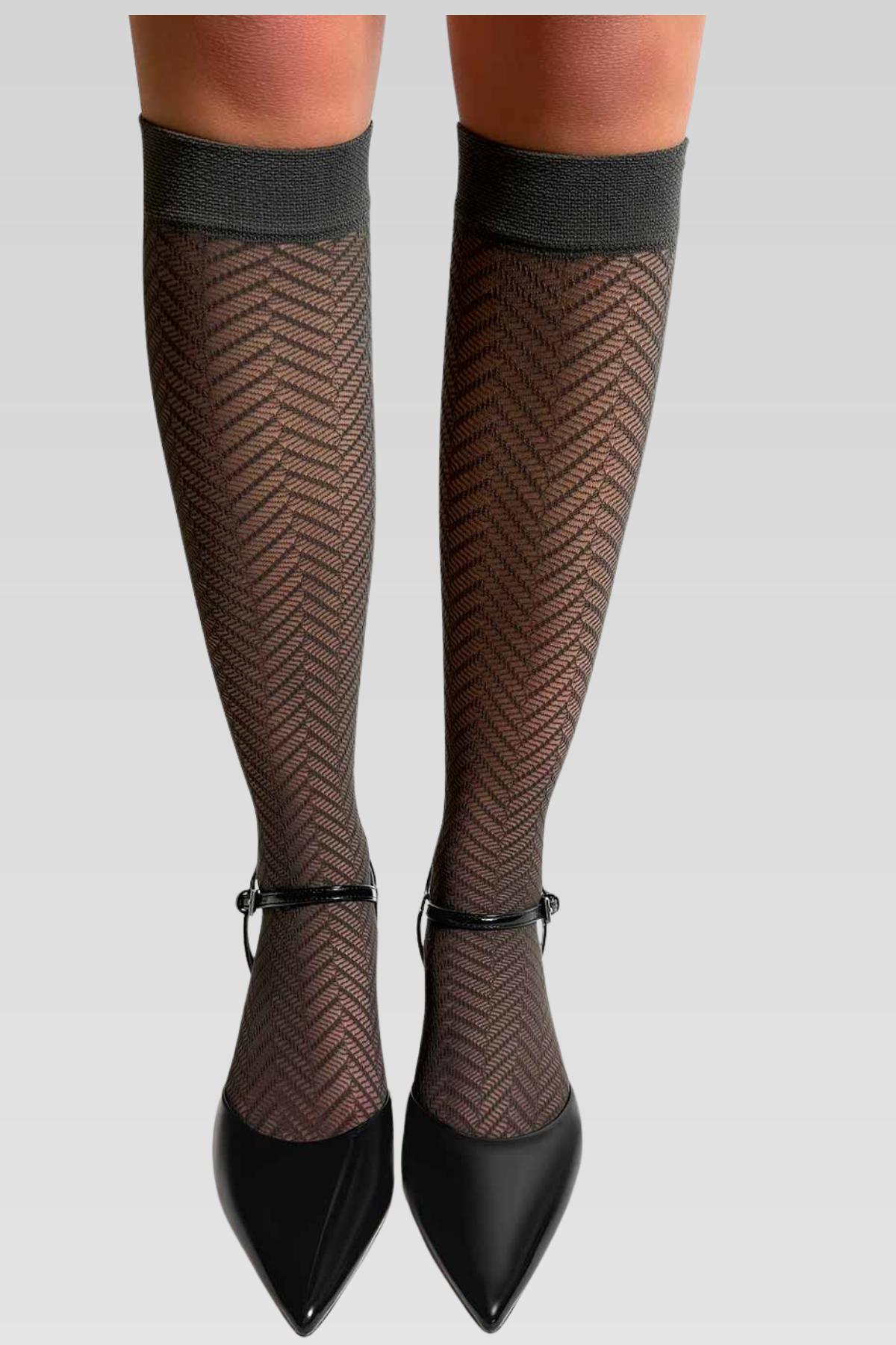 Mrs Arrow Jacquard 40 Knee-Highs