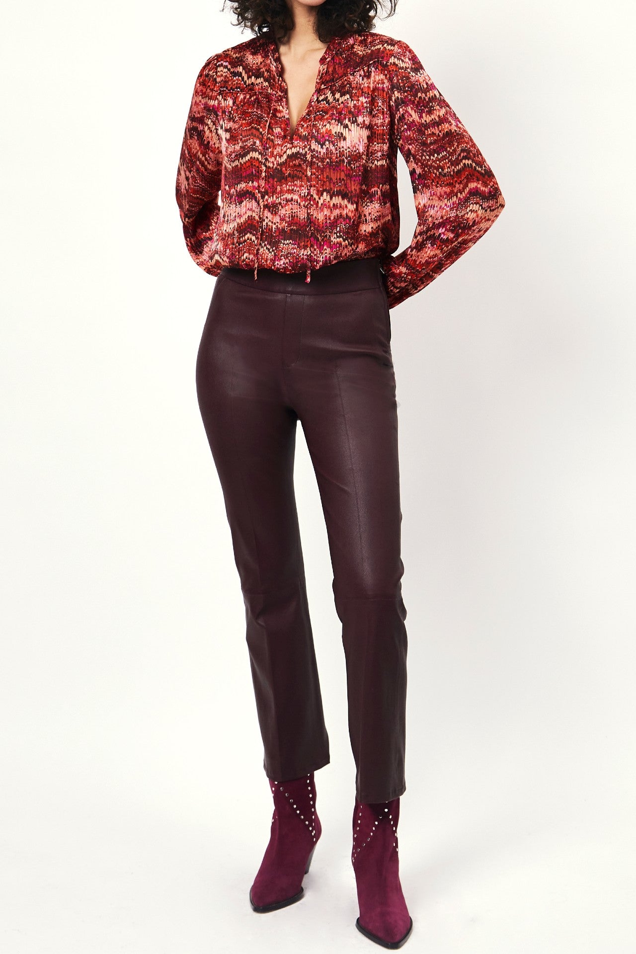 Nome Flare Leather  Pants