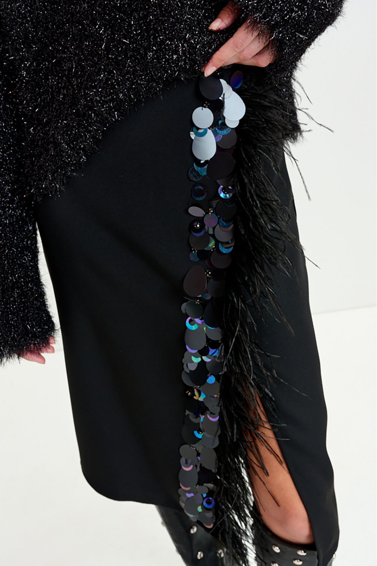 Ivil Embellished Feather Skirt