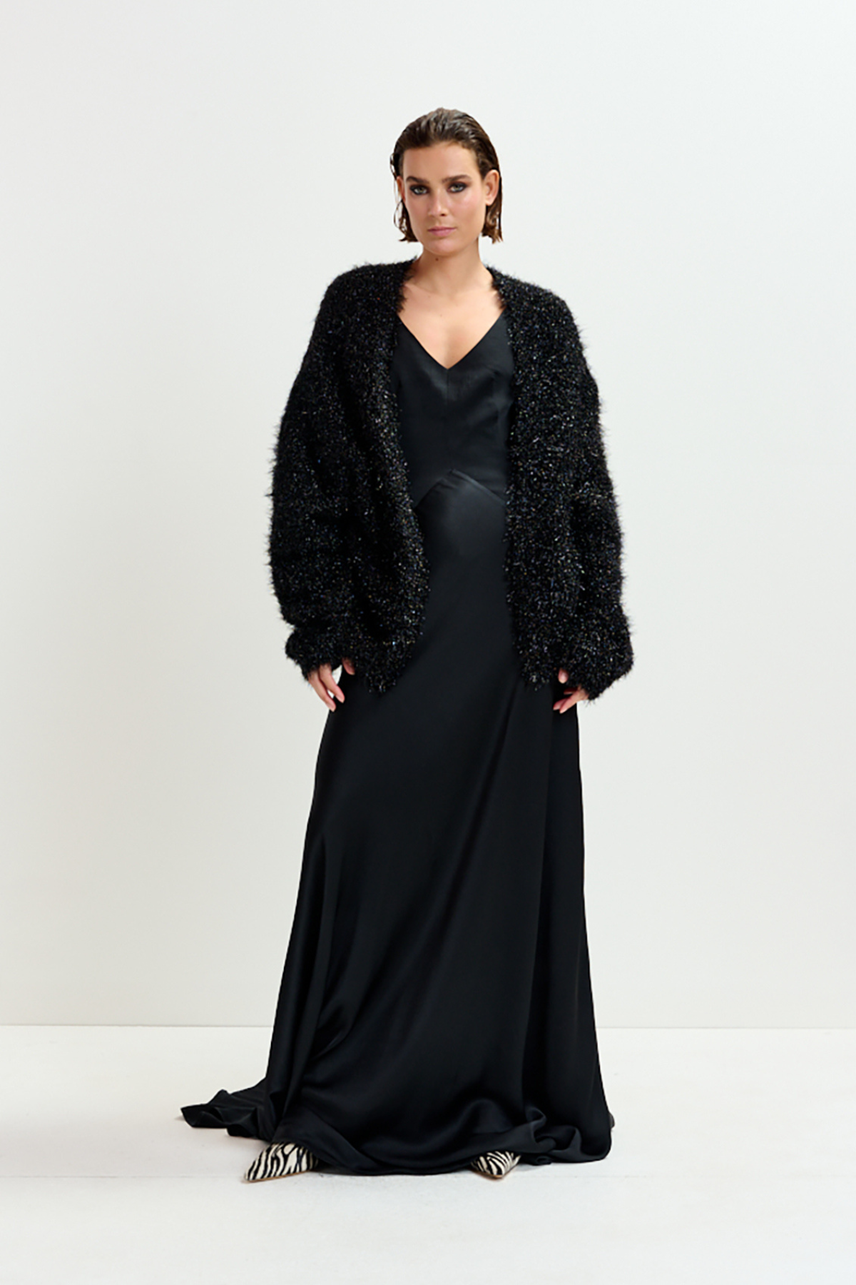 Ileast Furry Knit Cardigan