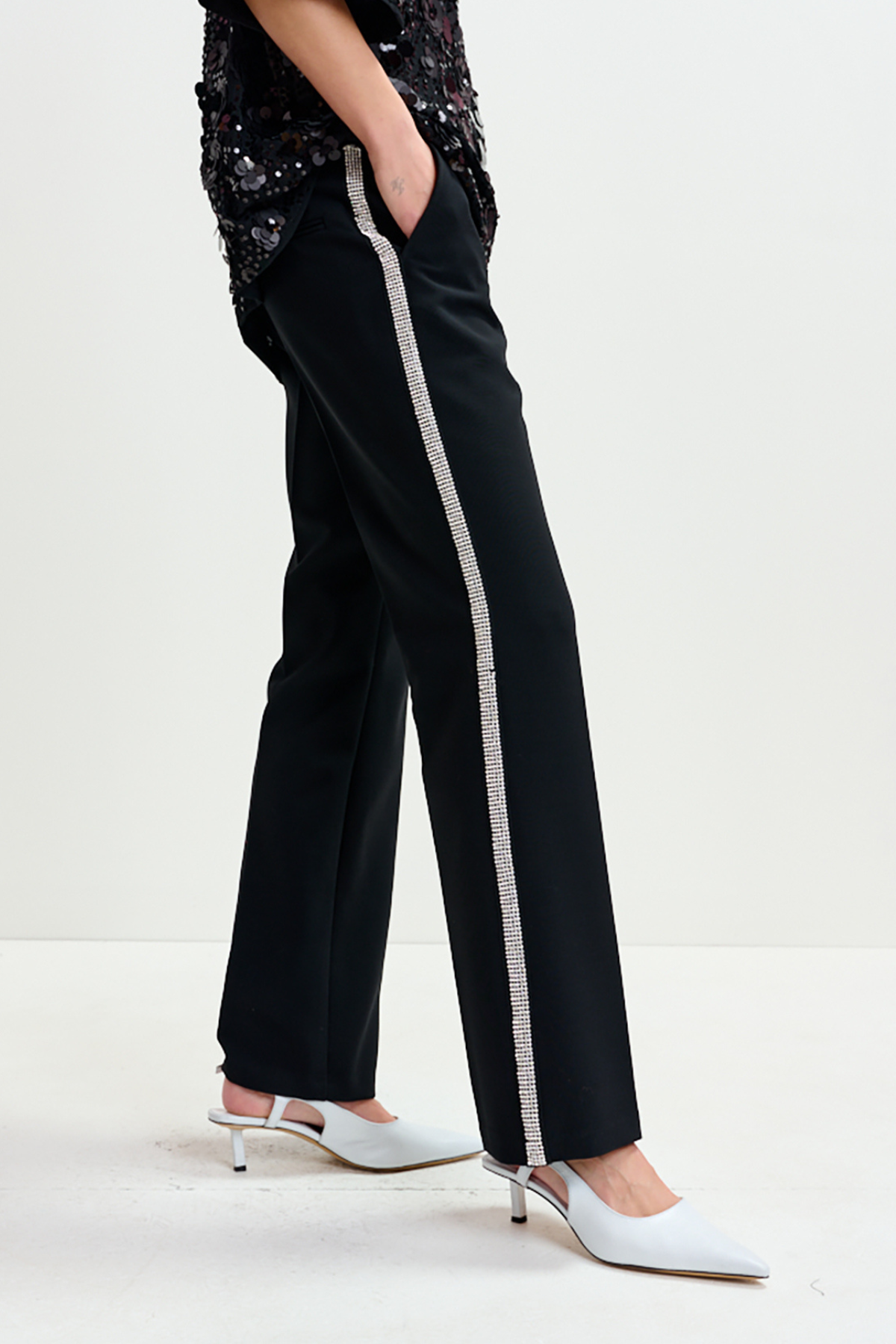 Ibell Rhinestone Tap Pants