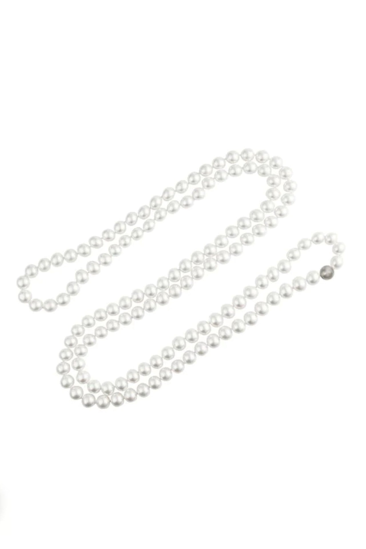 Wrapped Pearl Necklace 10 mm