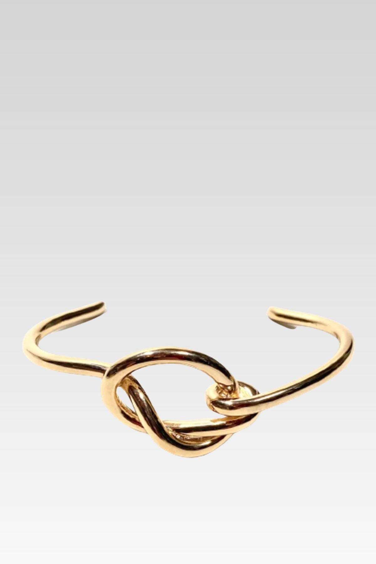 Large Brass Knot Open Bangle