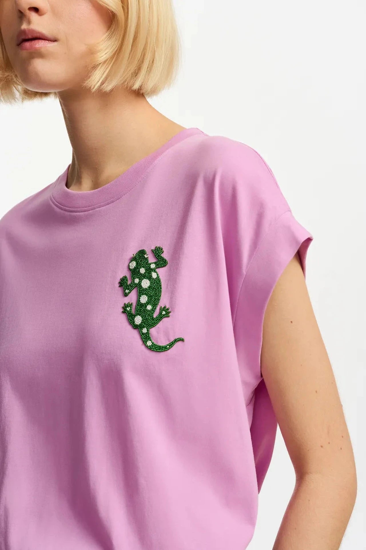 Fountain Embroidered  T Shirt
