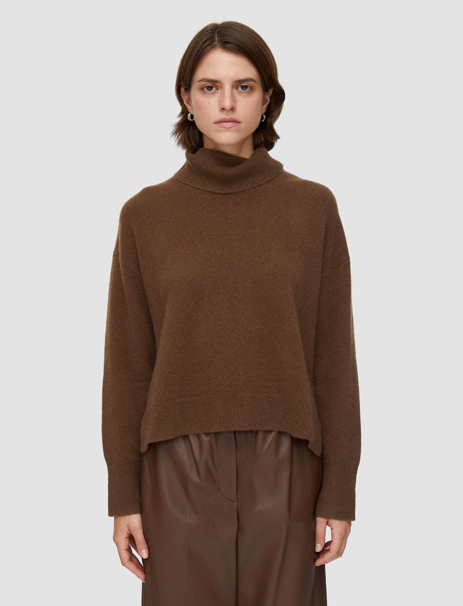 Brushed Cashmere High Neck  Jumper