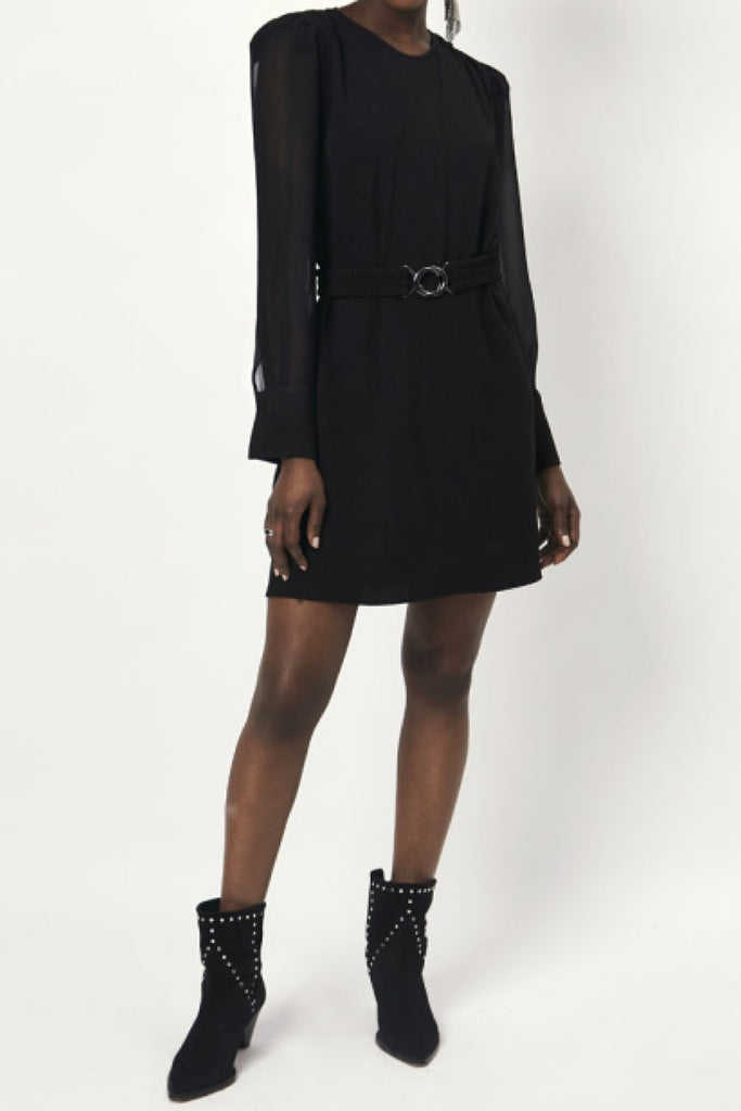 Marvey Contrast Sheer  Dress