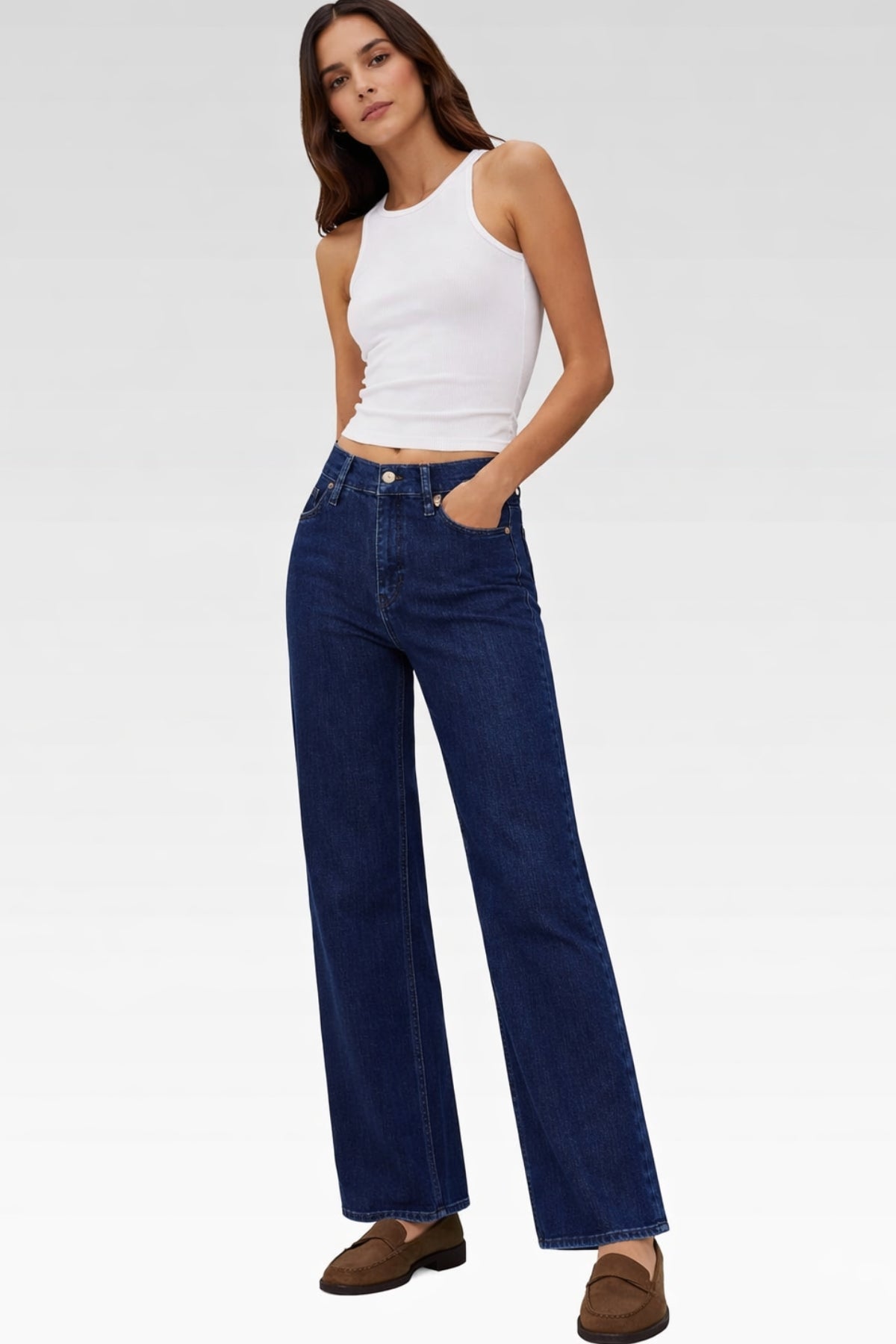 Le Slim Palazzo Jeans