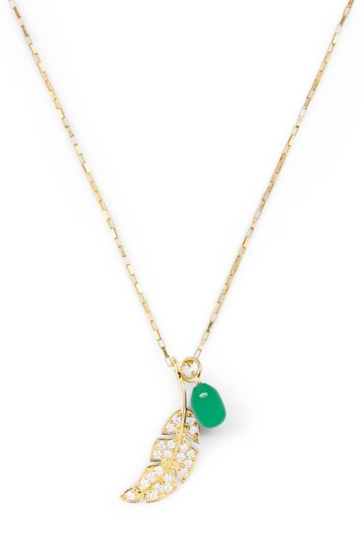 Leaf & Drop Necklace