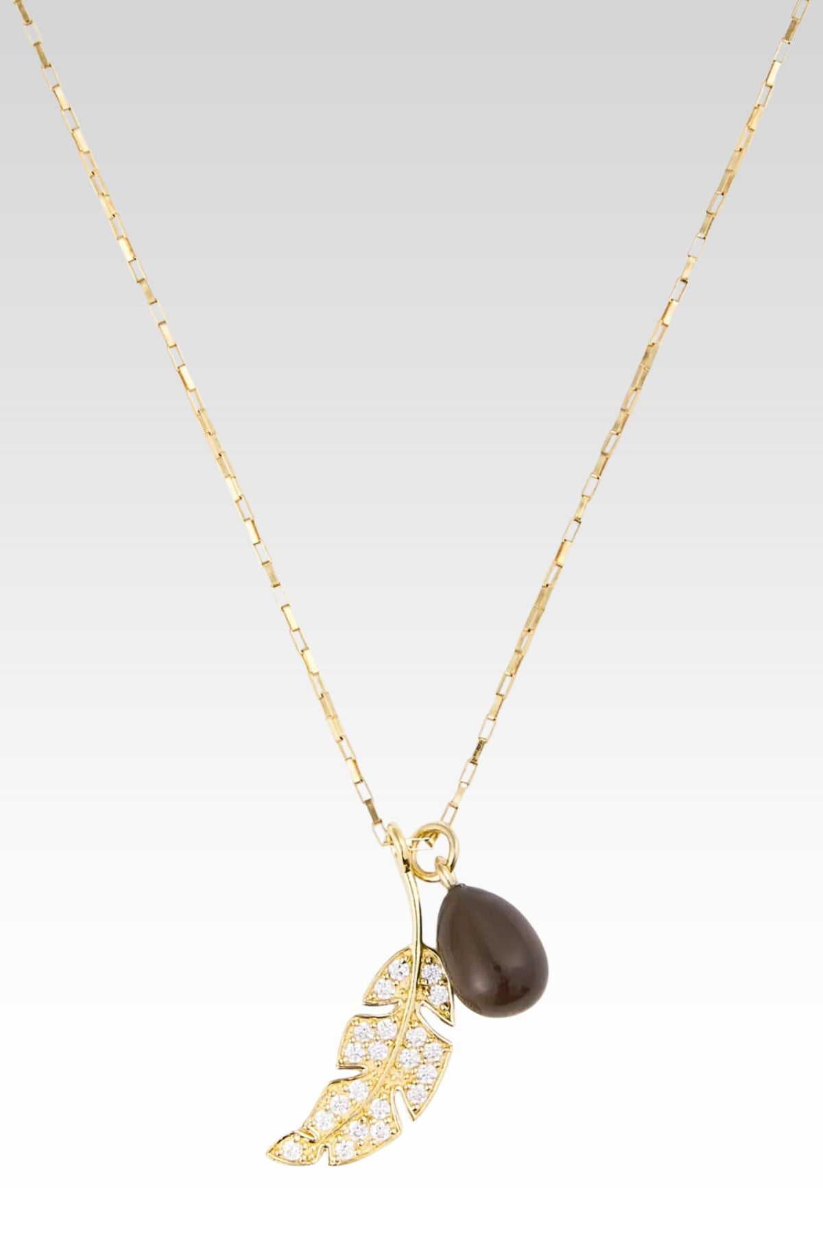 Leaf & Drop Necklace