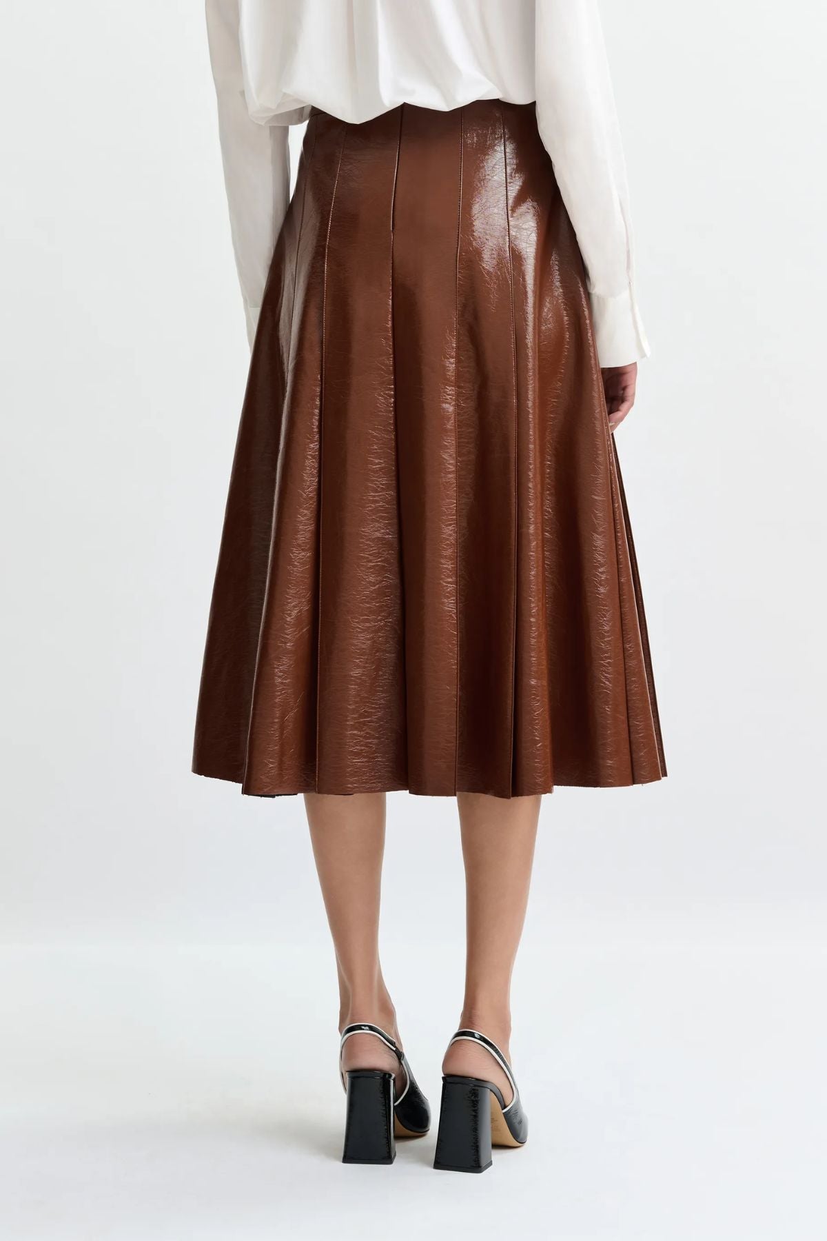 Jib Faux Leather Skirt