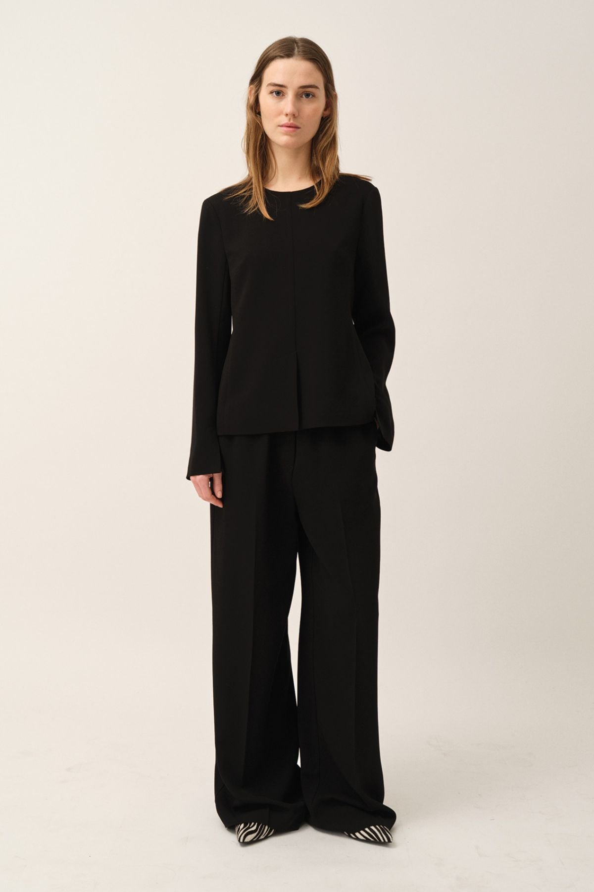 Crepe Slit Blouse