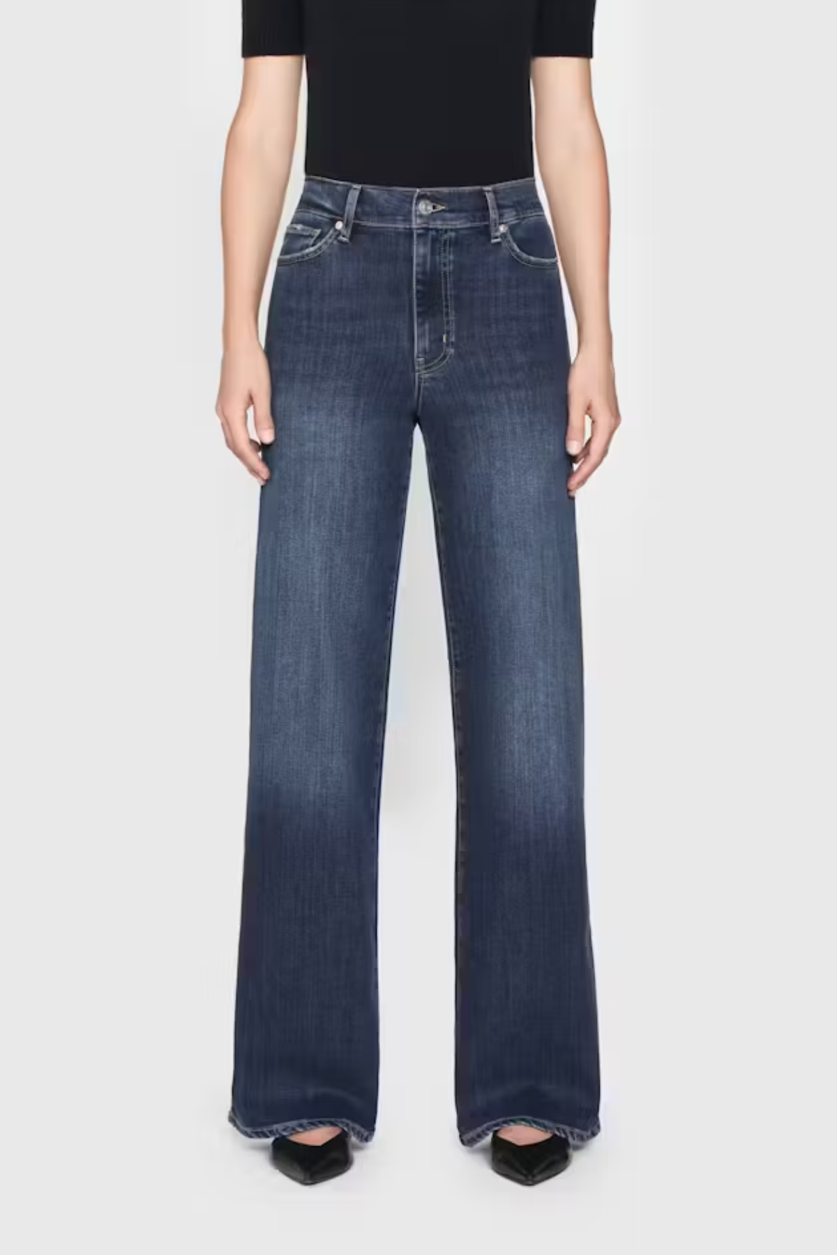 Le Slim Palazzo Long Jeans