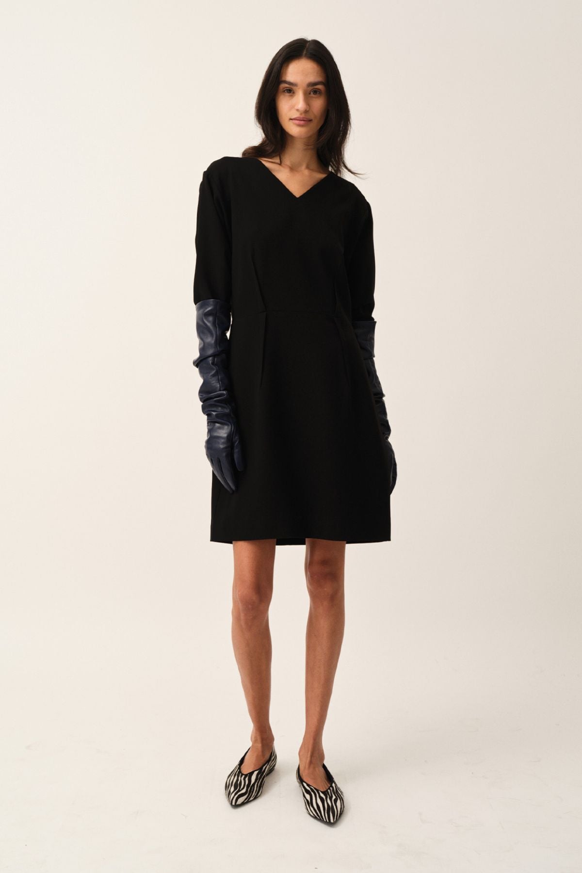 Crepe Back Dress