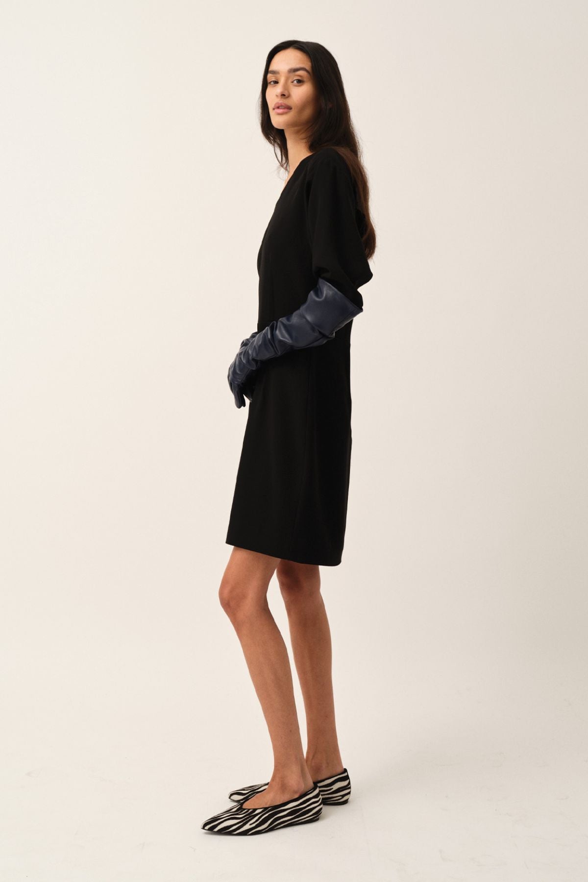 Crepe Back Dress