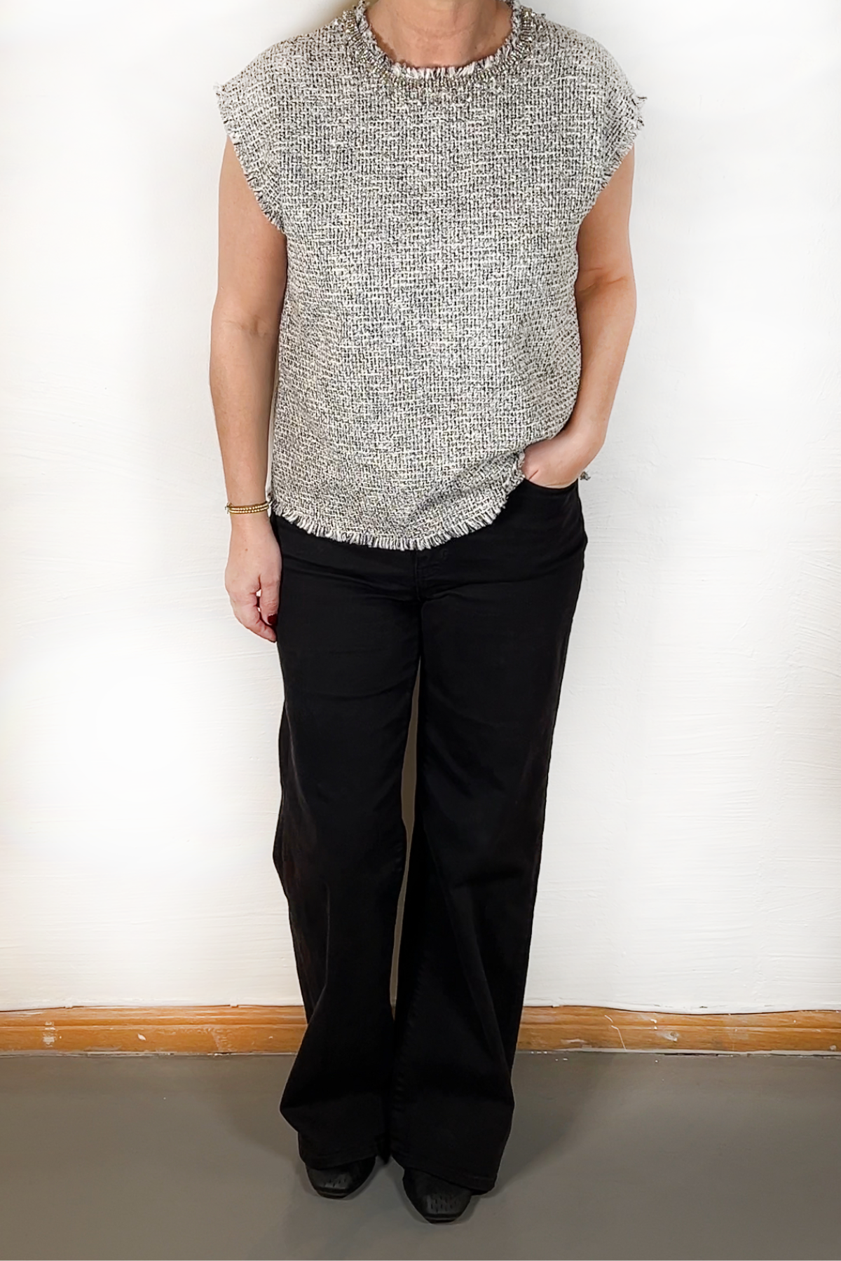 Honduras Rhinestone Trim Top