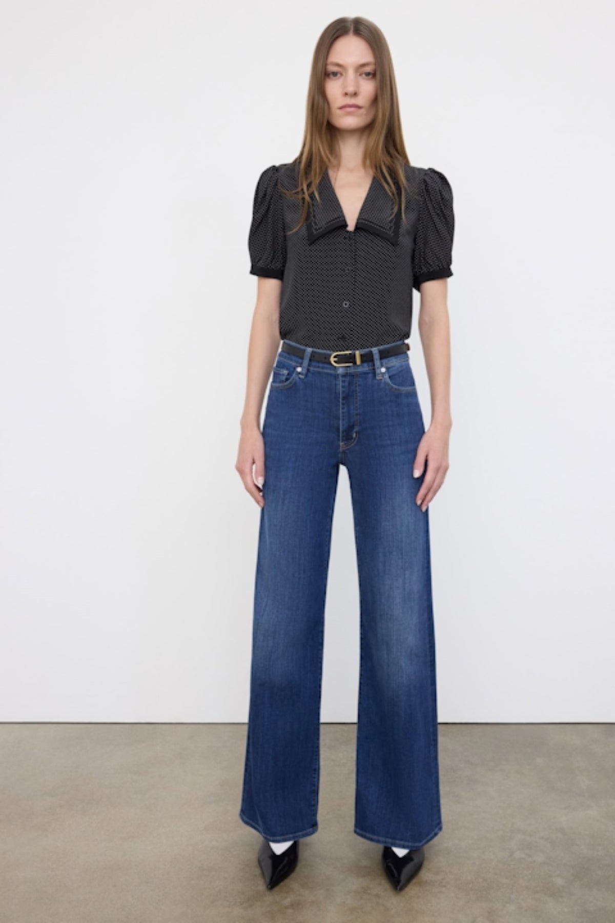 Le Slim Palazzo Long Jeans