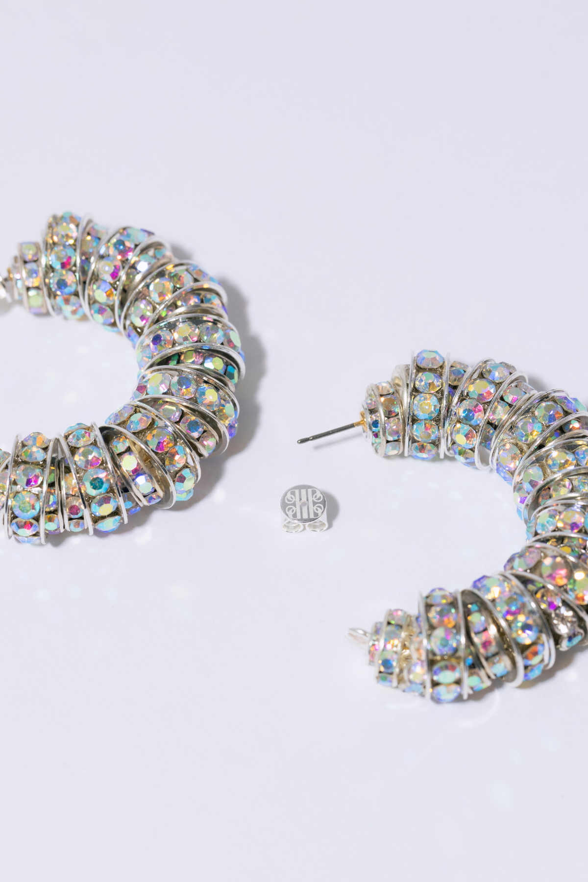 Fat Diamond Hoops