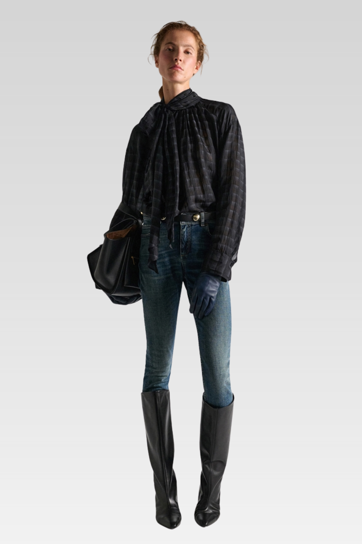Airy Check Blouse