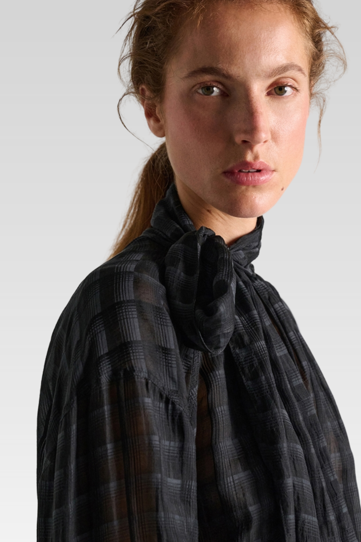 Airy Check Blouse