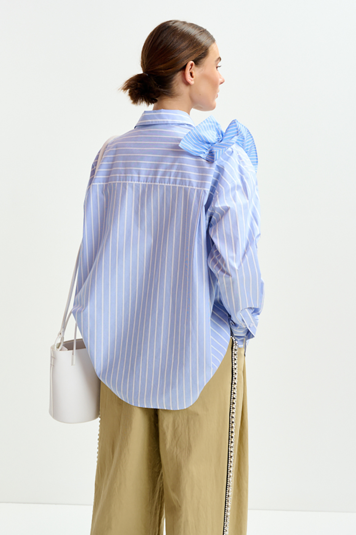 Ibody Rhinestone Frill Shirt
