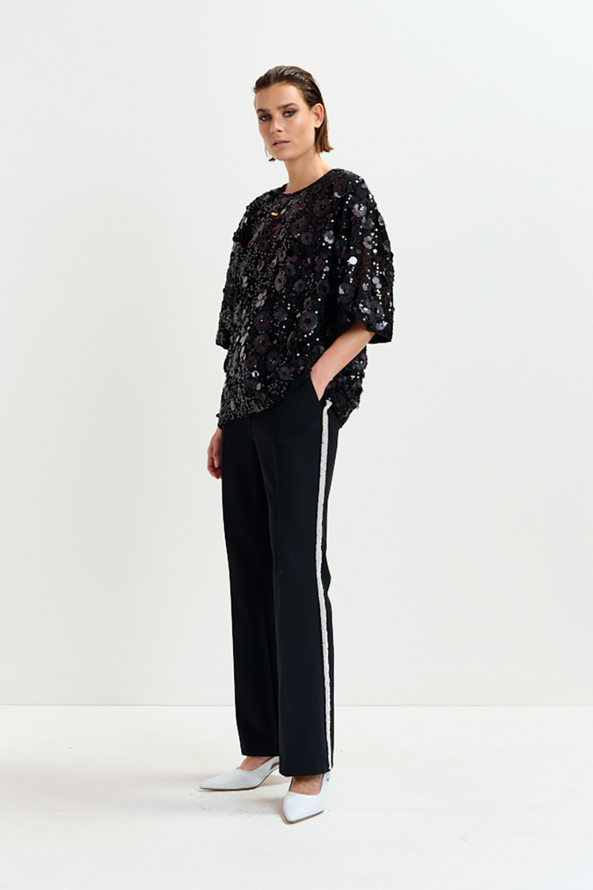 Ibell Rhinestone Tap Pants