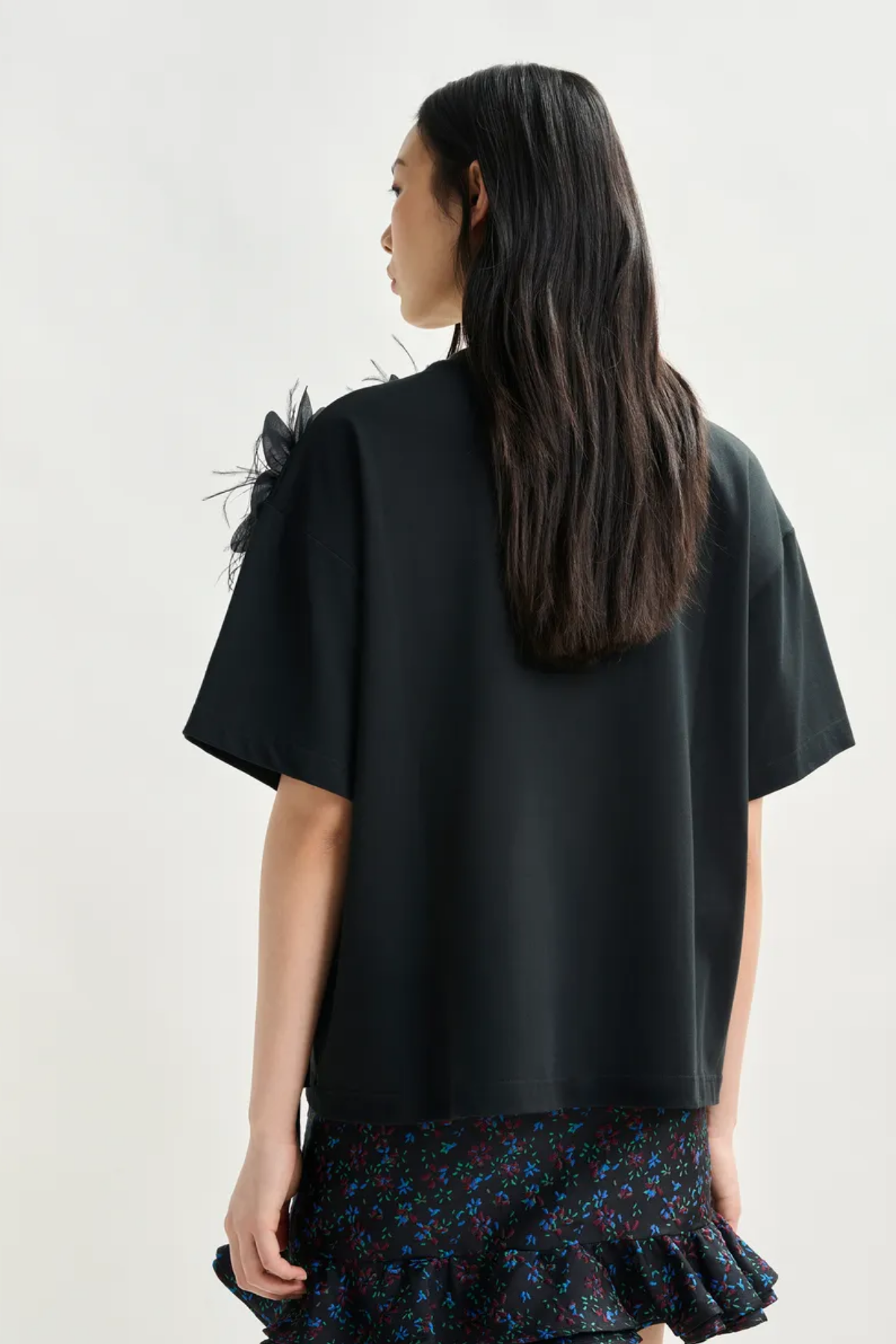 Ibiscus T-Shirt With Flowers