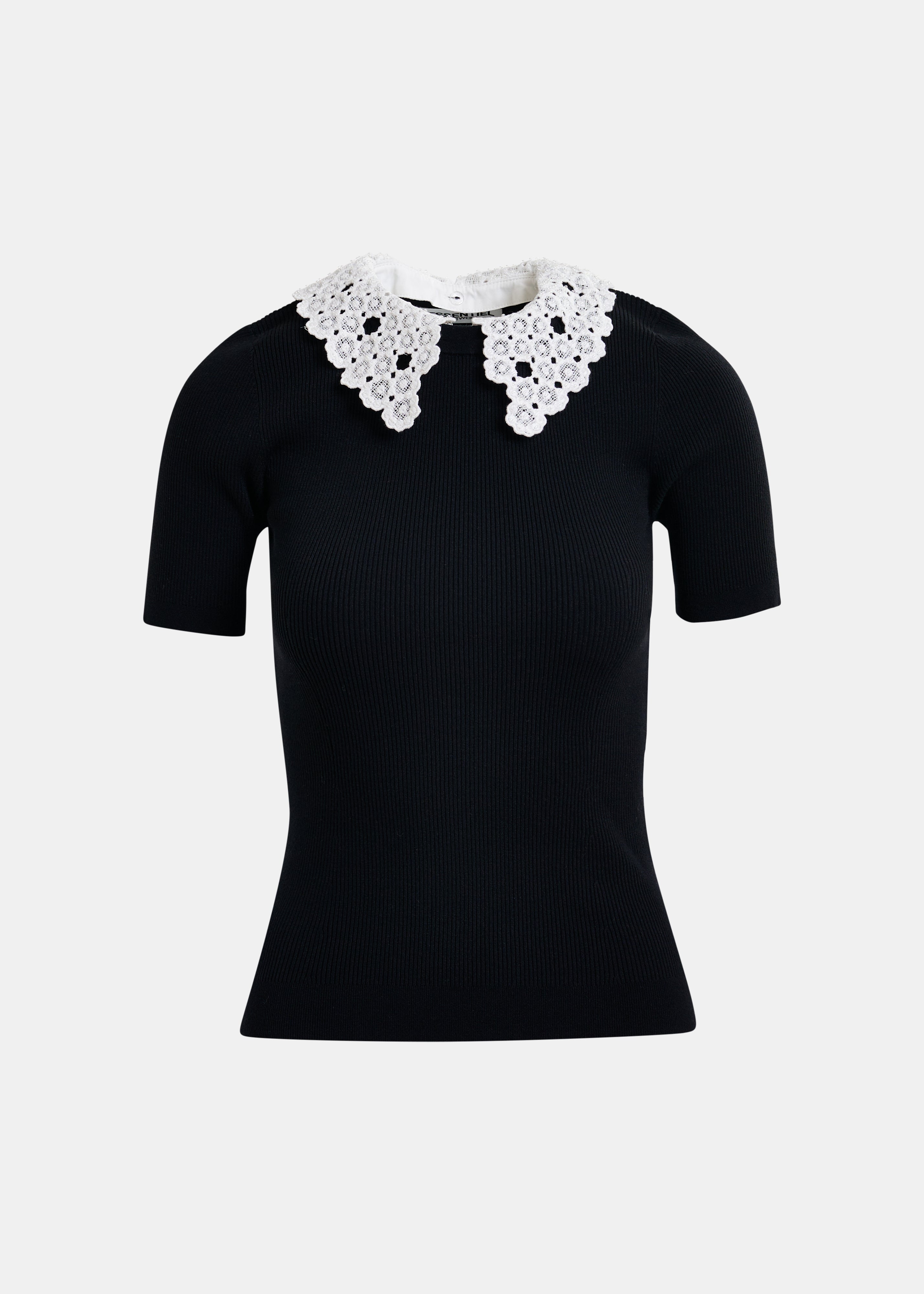 Halamo Top With Lace Collar