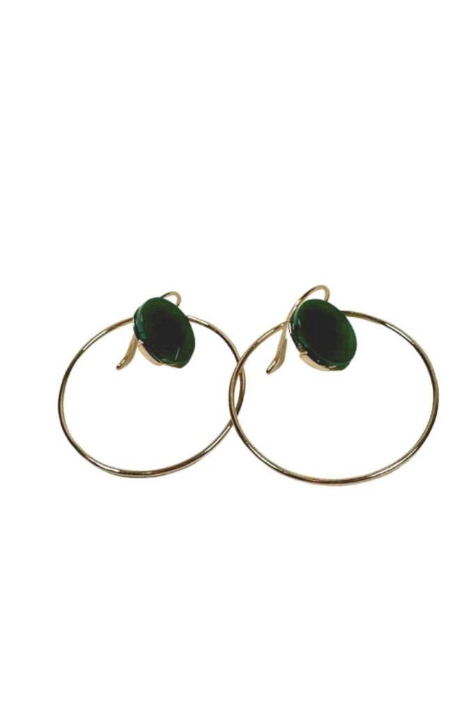 Round Stone Earrings